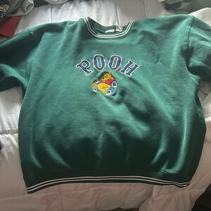 green winnie and the pooh sweatshirt